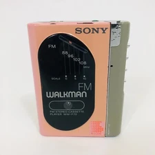 Vintage Sony WM-F70 Pink Walkman FM Cassette Player For Parts Or Repair Only