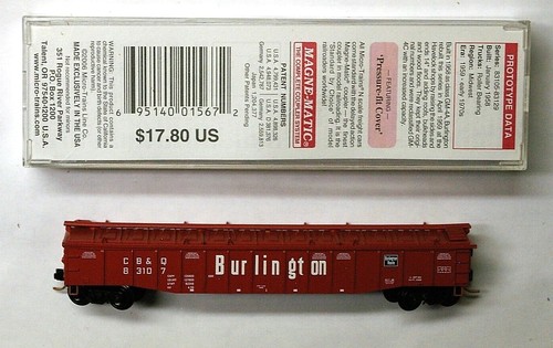 MTL Micro-Trains 10600240 Chicago Burlington Quincy CB&Q 83107 50 pies góndola | Zustand: New