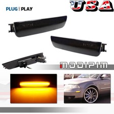 Leftright Smoked Led Front Bumper Side Marker Lights For 2001-05 Vw Passat B5.5