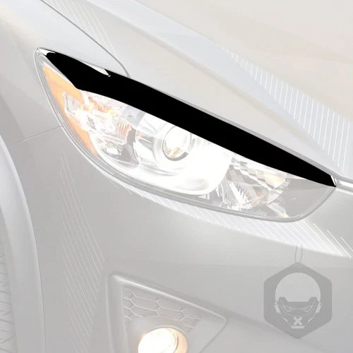 Glossy Piano Black Front Headlight Eyelid Eyebrow Cover For Mazda CX5 CX-5 13-16 - Bild 4 von 10