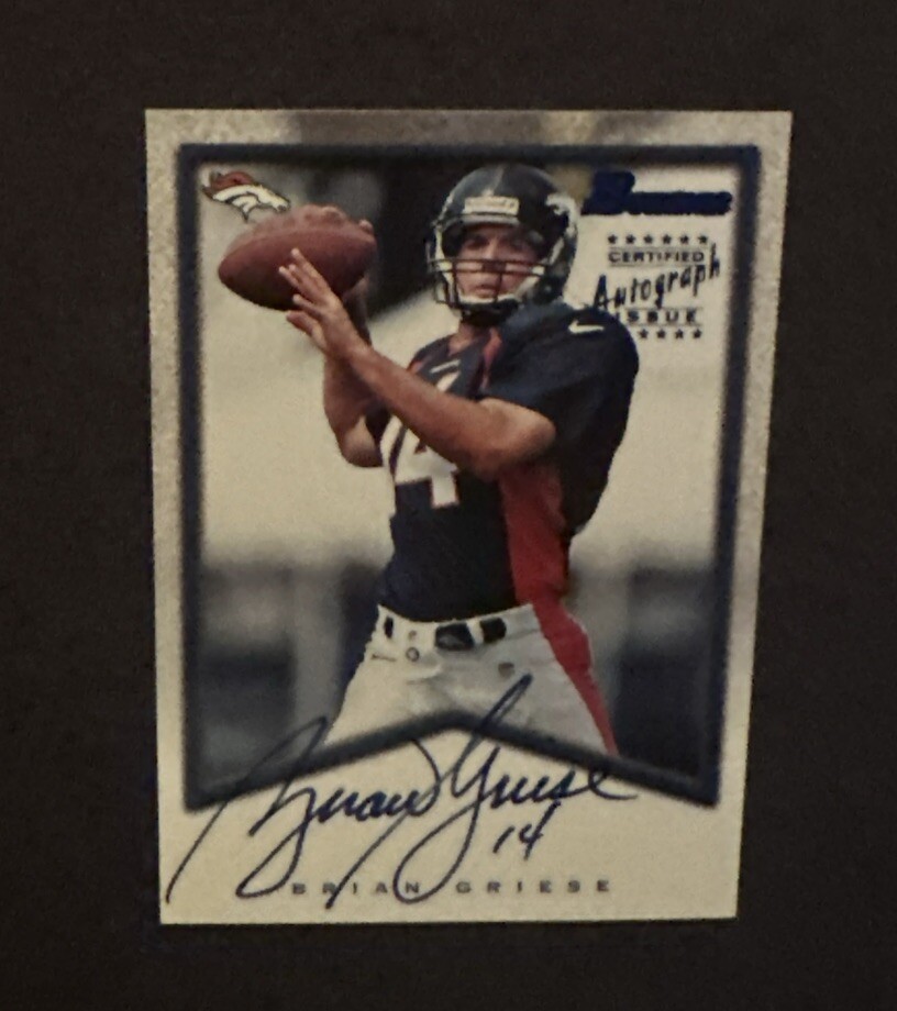 Brian Griese Bowman Certified Autograph #A3 Blue
