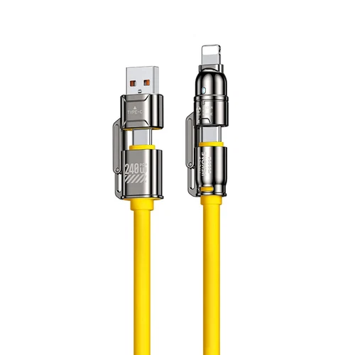 Cable 4 en 1 240 W carga súper rápida transferencia de datos para iPhone 8-17 iPad Samsung - Imagen 7 de 7