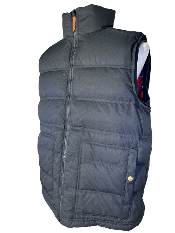 Chaleco acolchado negro Alpine Designs para hombre - forrado a cuadros - Boulder Co - talla grande Foto 2 de 4