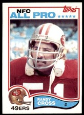 1982 TOPPS RANDY CROSS . SAN FRANCISCO 49ERS #481
