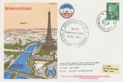 FRANKREICH 1973 Special Flight Royal Air Force flown in Comet 4, XR 395 of No 21 - Bild 1 von 2