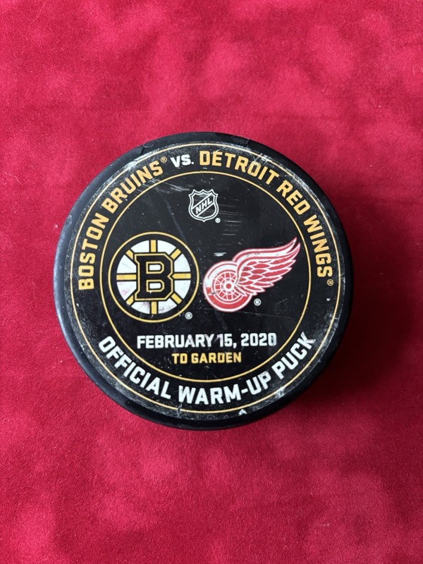 Boston Bruins Warm Up Puck Detroit Red Wings February 15 2020 Krejci 900th Game