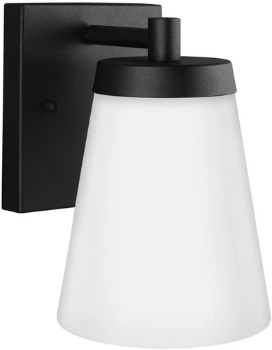 Sea Gull Renville Outdoor Wall Sconce - 1-Light, 60W, Black Finish - Picture 1 of 4