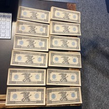 VINTAGE HUGE 100 Pc LOT 1960S WESTERN PUBLISHING CO. PLAY MONEY 1 -  100,000