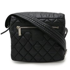 Chanel Coco Cocoon Matelasse Nylon Leather Messenger Bag Women Black One Size