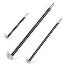 3 Pcs Rolling Head Pry Bar Set - 6 12 16 6 12 16