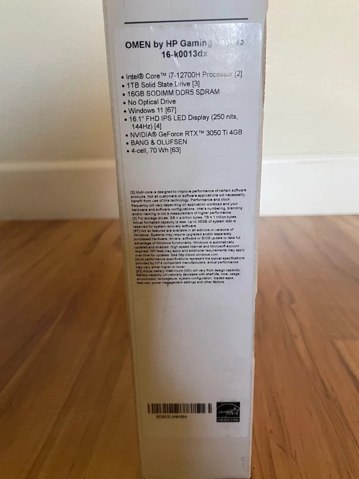 HP Omen Gaming Laptop 16.1" FHD 144Hz Core I7-12700H 16GB SSD 1TB RTX 3050Ti 4GB - Image 2 of 4