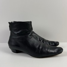 GUCCI Black Ankle Boots Size 9B Heeled Leather Booties Alfa Vtg 90s