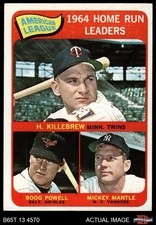 1965 Topps #3 Mickey Mantle AL HR Leaders Twins / Orioles / Yankees HOF 5 - EX
