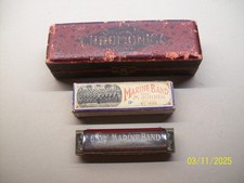 Vintage M. Hohner Marine Band Harmonica Key of G No.1896 w/ 2 Boxes +Global Ship