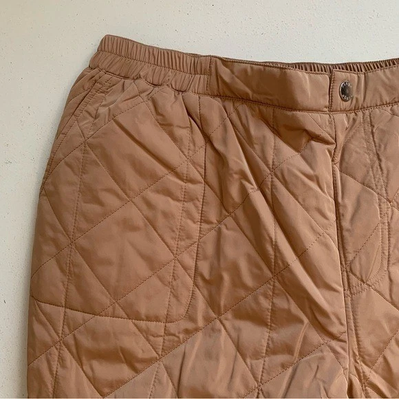 Nuage Diamond Quilted Jogger Pants Size XL NWT Tan Brown - Image 3 of 4