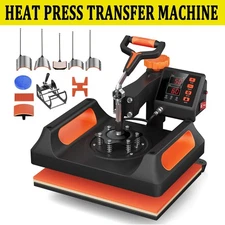 11 IN 1 Combo T-Shirt Heat Press 15"x12" Transfer Machine Sublimation Swing Away