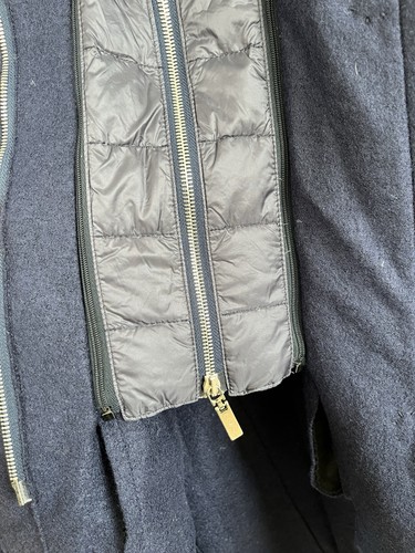 Gimos Blue Wool Parka w/ Detachable Down Hood & Vest sz 46 - Picture 11 of 21