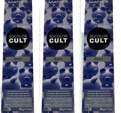 3 Matrix SOCOLOR CULT DEMI PERMANENT Hair Color 3 oz ea DUSTY PURPLE