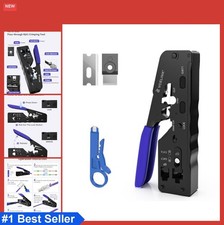 RJ45 Crimp Tool All In One Pass Through Ethernet for CAT7 CAT6A CAT6 CAT5e CAT5