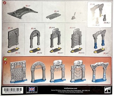 NEW OOP Warcry Gates Bridges Terrain Sprue Catacombs Warhammer Age Of Sigmar GW