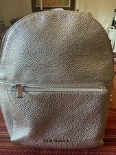 TED BAKER SILVER LEATHER BACKPACK