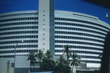 Miami Beach Florida Fontainebleau Hotel 1957 Red Border Kodachrome Slide # 2