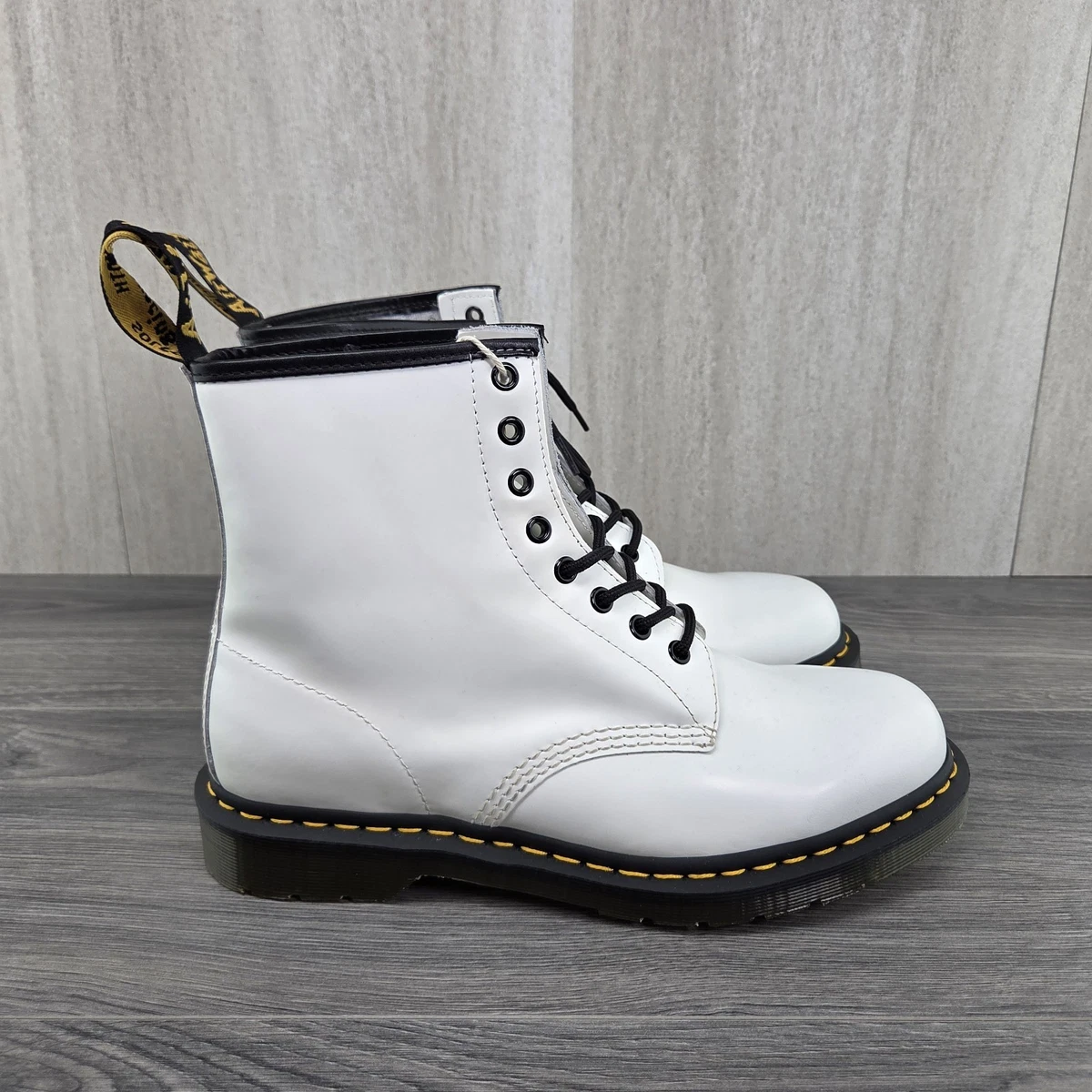 Dr. Martens Leather Upper White Boots for Men for Sale | Shop New