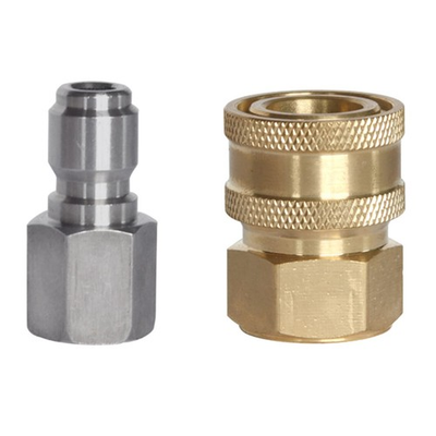 #ad 2 Pcs Pressure Washer Adapter 3 8 1 4 Inch Quick Connect Fittings Stainless... $17.23