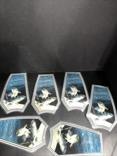 Vtg OK Lighting Touch Lamp Glass Light Panel Replacement Lot Of 6 Fish Fishing