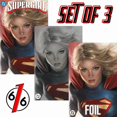   SUPERGIRL 1 CARLA COHEN 616 Trade Dress & Virgin & FOIL Variant Set LTD 1000