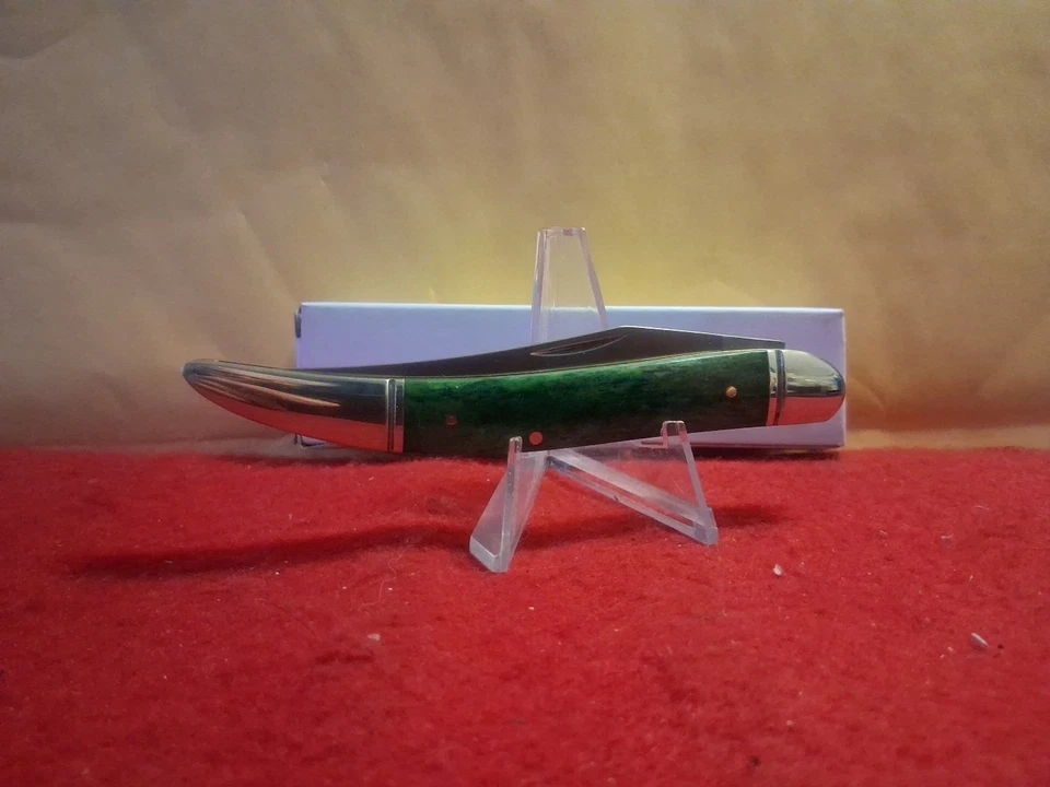 Grúa Kissing MED GREEN BONE TEXAS MANIJAS DE PALILLO DE DIENTES-1 HOJA SS-4.49" Cerrada Foto 2 de 4