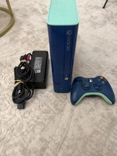 Microsoft Xbox 360 E Special Blue Edition with Controller + Games For Free!