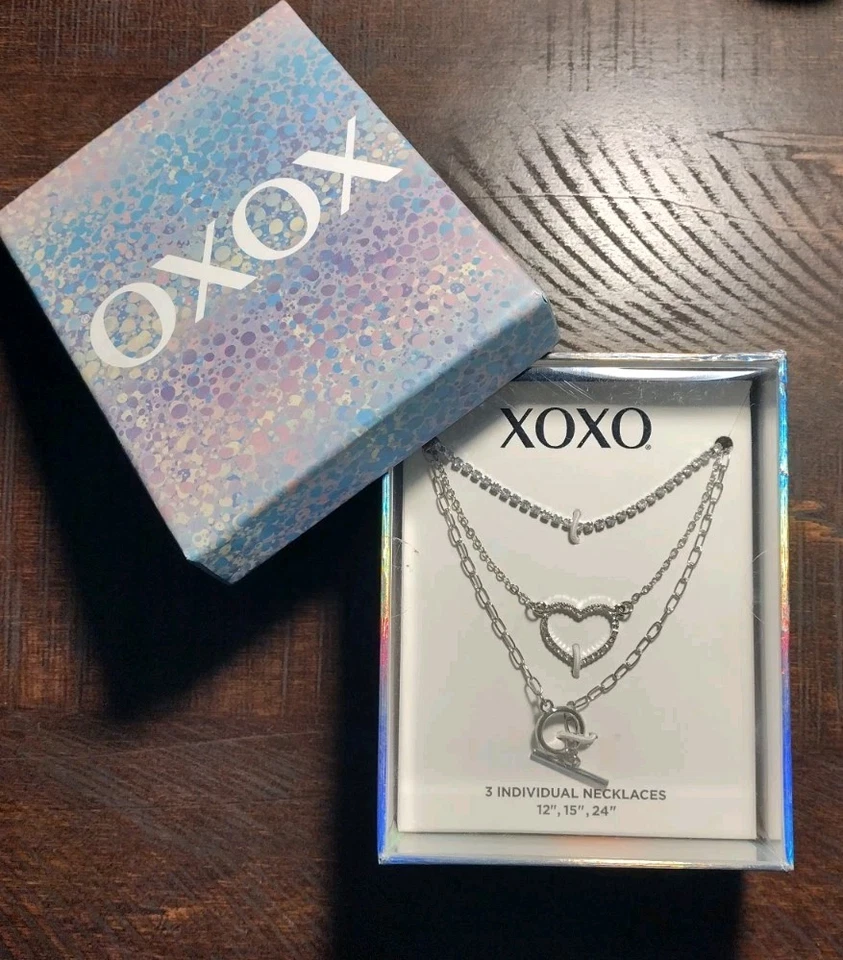 NUEVO EN CAJA XOXO Juego de 3 Collares‎ en Caja de Regalo Foto 3 de 3