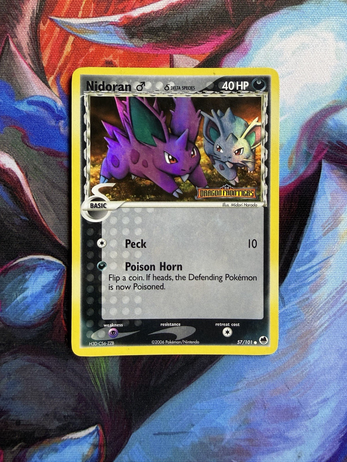 Nidoran M (Delta Species) 57/101 Dragon Frontiers Reverse Holo