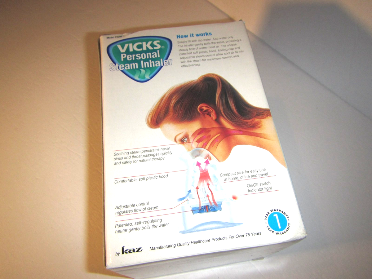 Vicks Electric V1200 Personal Steam Inhaler Controlled Vapor