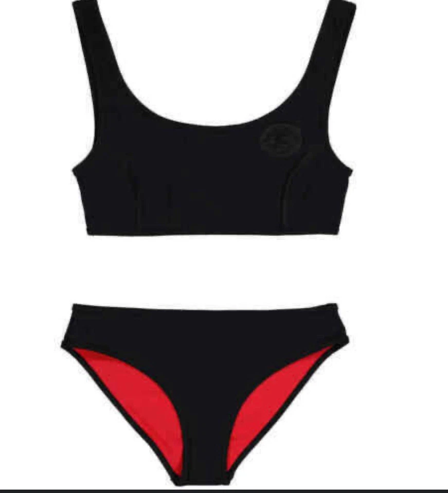 Bikini Burberry negro y rojo talla pequeña Foto 4 de 4