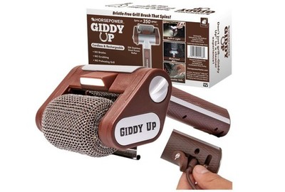 HorsePower Giddy Up Grill Cleaner Rechargeable BBQ Tool with 350 RPM