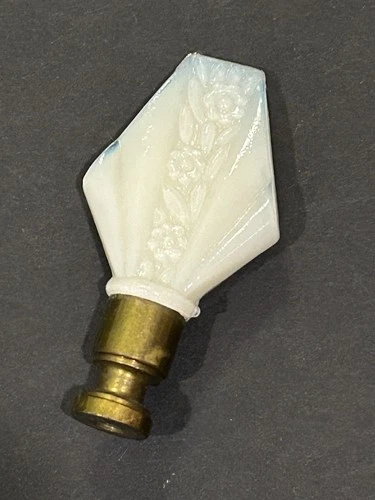 Aladdin Lamp Milk Glass Finial Opalescent Ivory White