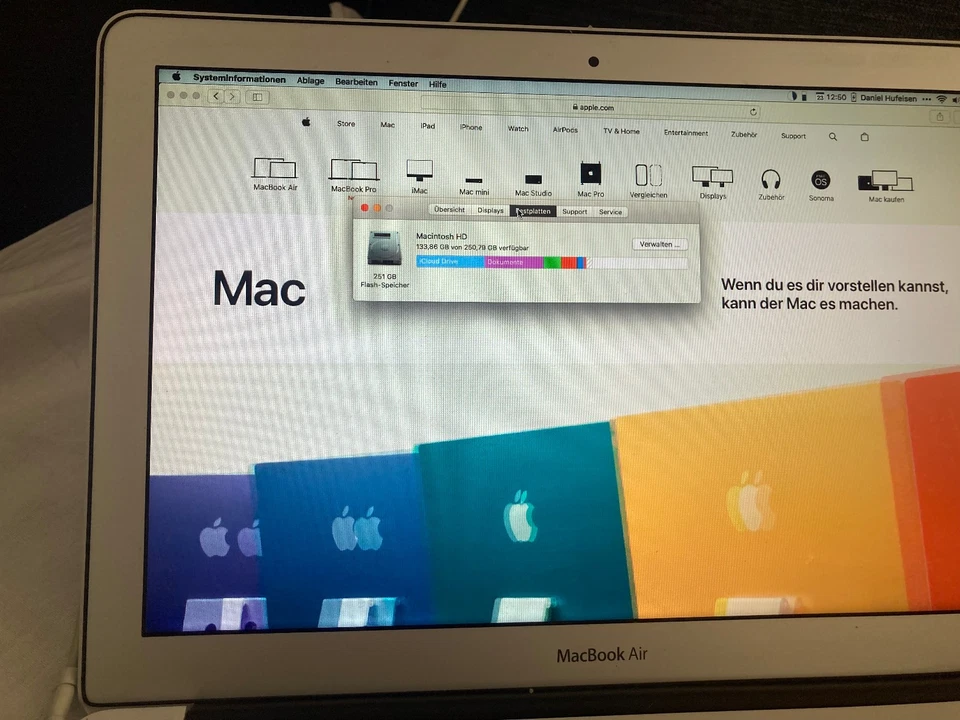 MacBook Air 2,13 GHz Intel Core 2 Duo 256GB SSD, 4GB (Ende 2010) - funktioniert - Bild 3 von 3