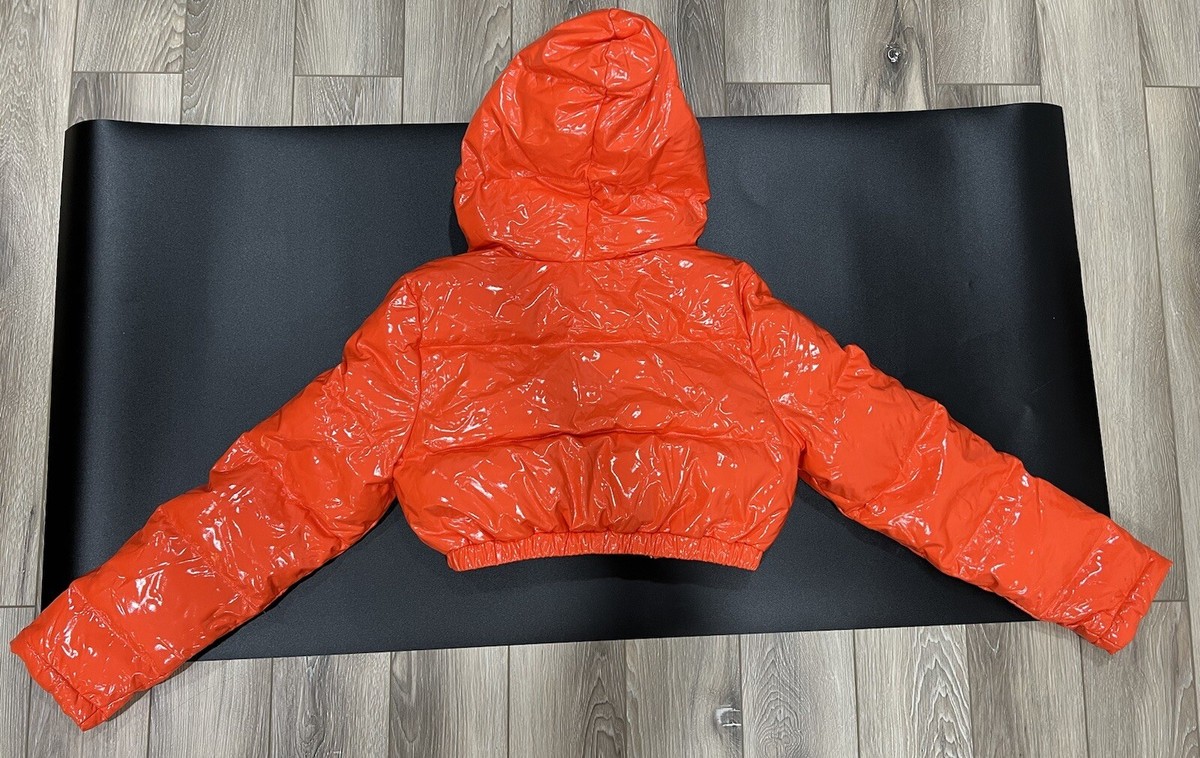 Shane Justin Puffer Half Jacket Size Medium Orange | eBay