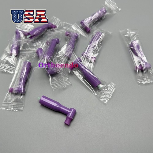 100Pc Dental Disposable Prophy Angles Purple Cups Latex Free Right Angle 90° USA - Picture 3 of 13
