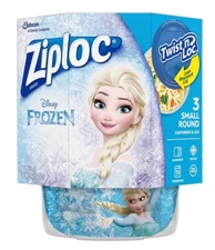 Disney FROZEN Ziploc Twist n Loc Container & Lid 16oz 3 Pack 2017 Discontinued