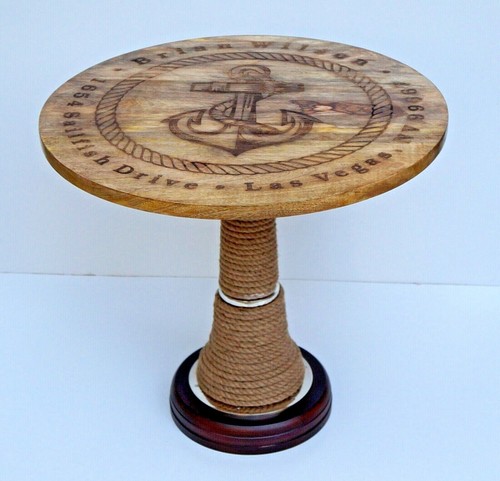 ship anchor designer Table wooden coffee table bar restaurant & cafe decor Table - Picture 2 of 4