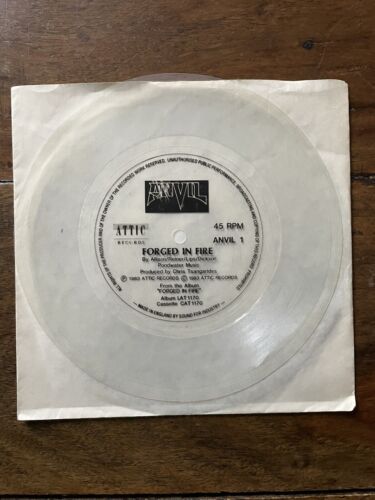 Anvil Forged In Fire 7” Flexi Disc. Metal. Thrash. Lips.