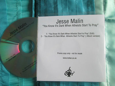 Jesse Malin - You Know It's Dark When Atheists Start To Pray Promo CD Single 