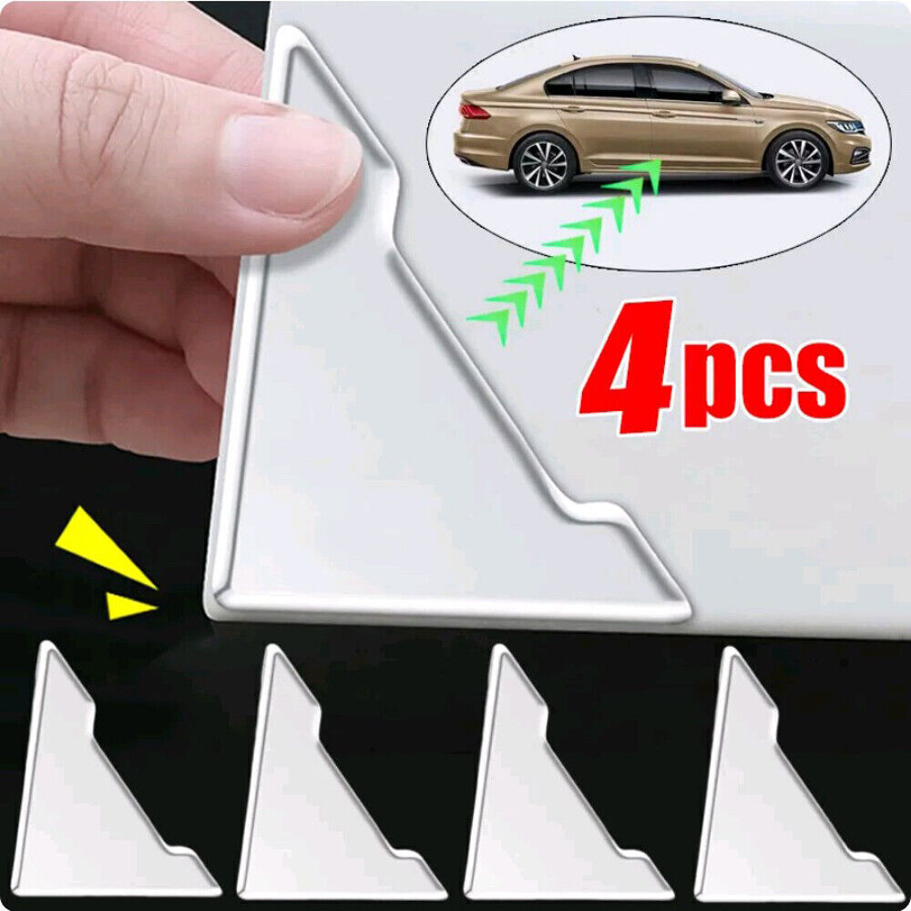 4Pcs Car Door Corner Cover Anti-scratch Protector Sticker Auto Accessories Clear