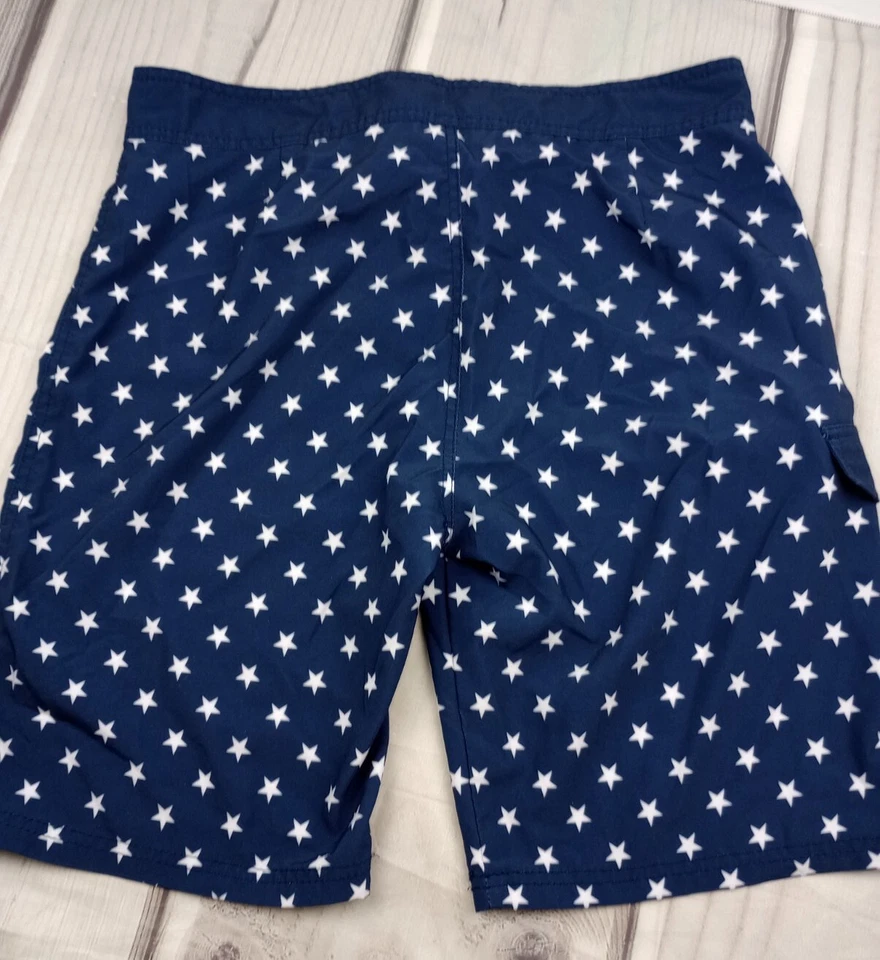 Carbon Board Shorts Men's Size 34 Swim USA 9.5" Inseam Stars Blue Flag  - Image 2 of 4