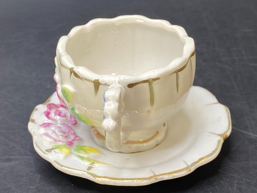 Vintage Miniature Demitasse Floral Tea Cup & Saucer Occupied Japan - Picture 2 of 16