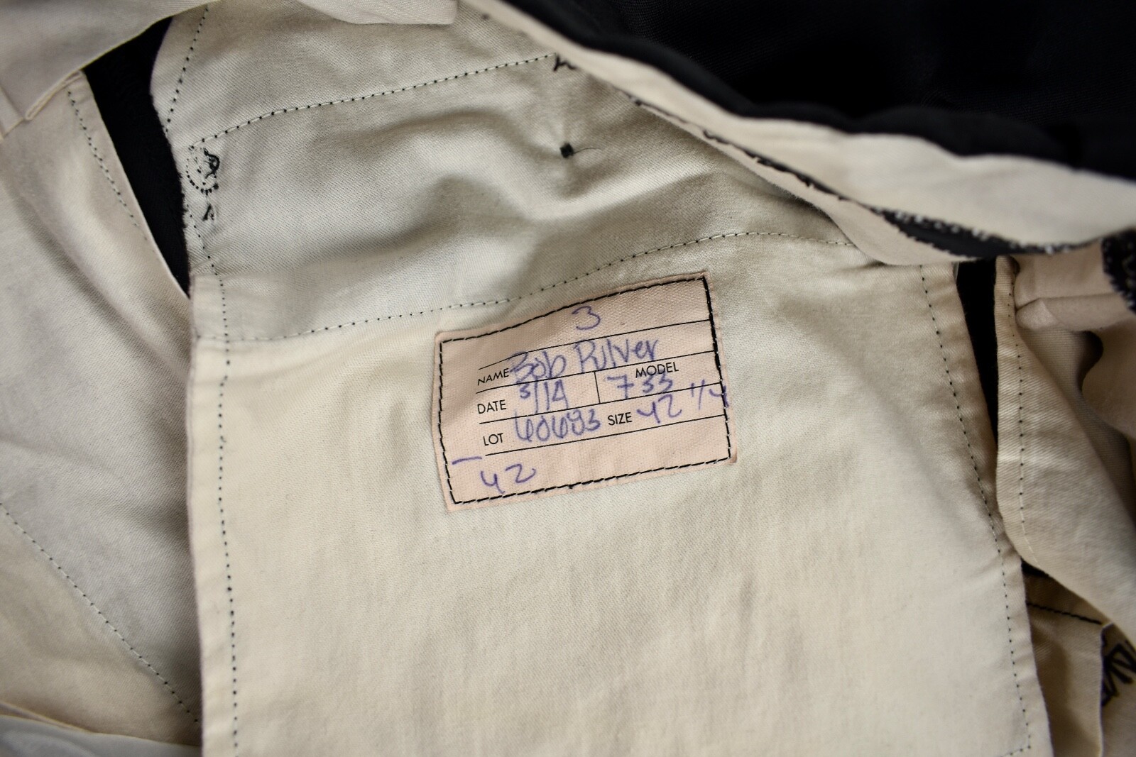 Elevee Bespoke Solid Black Worsted Wool Dress Fla… - image 8