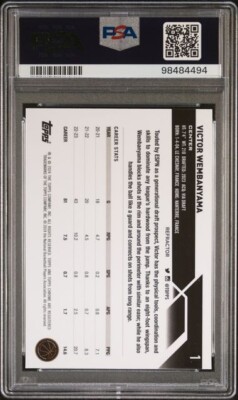 2023-24 Topps Chrome - Victor Wembanyama #1 Refractor (RC) for
